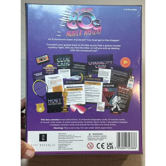 NWT An Awesome 80s Murder Mystery Game Iconic Mixed With‎ Fun - Picture 2 of 6